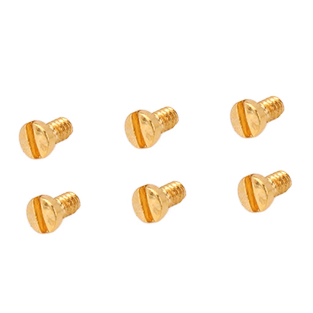 6 ks Šroub na zadní kryt hodinek Profesionální Křemenné hodinky Zadní pouzdro Drážkovaný šroub Náhradní díly Příslušenství Zlatý
