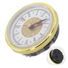 Aluminum Face Clock Gold Trim Clock Retro Clock Black Rubber Ring