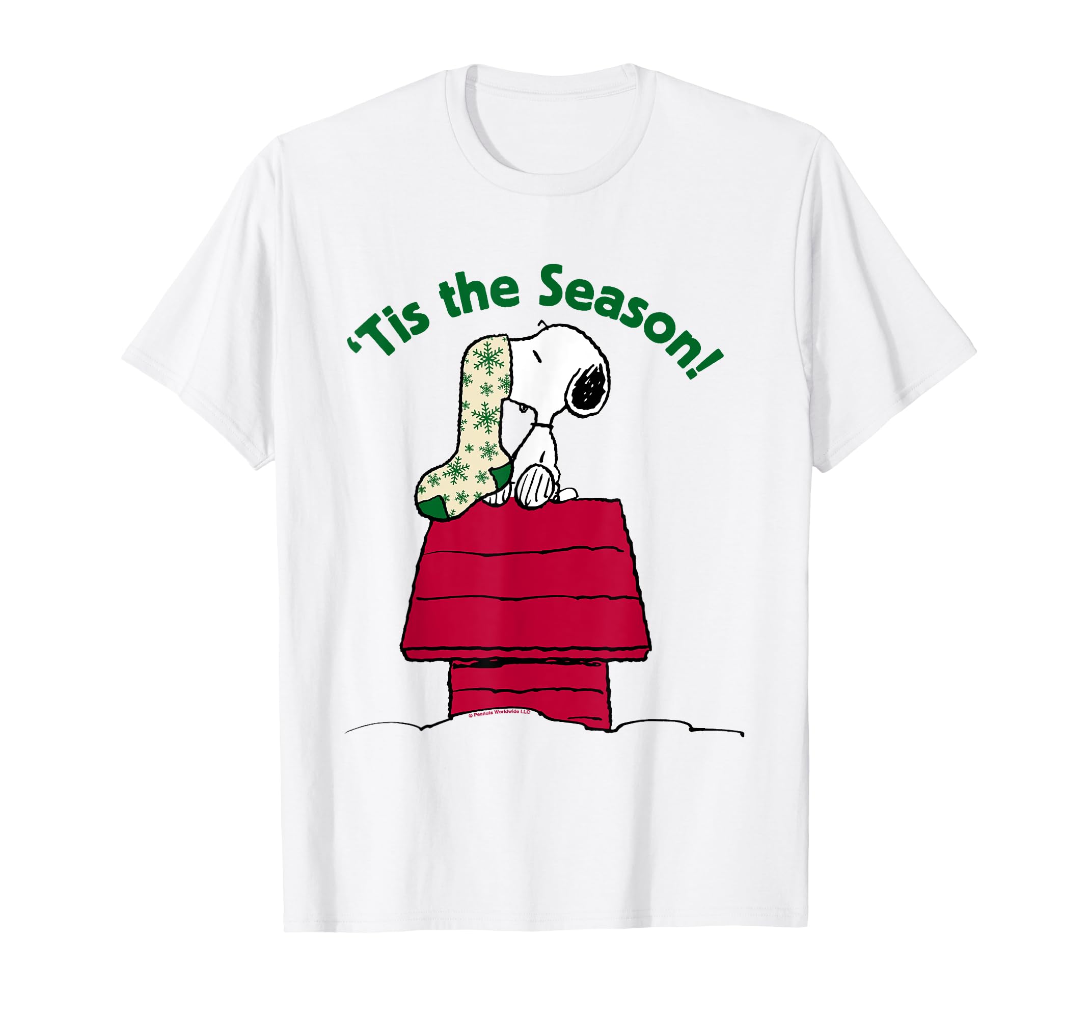 

Футболка с рождественскими чулками Peanuts Snoopy Seasonal Festive белый