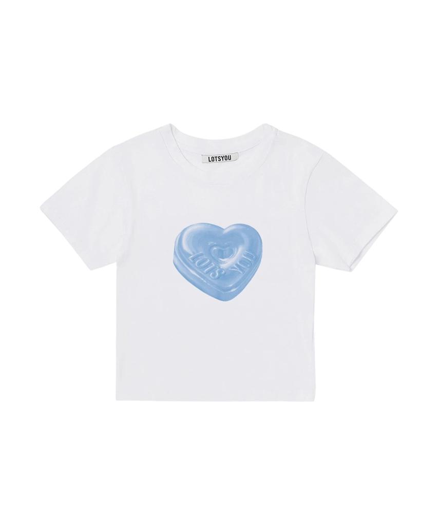 LOTSYOU Lotsyou_The Friend Heart Candy Tee Blue