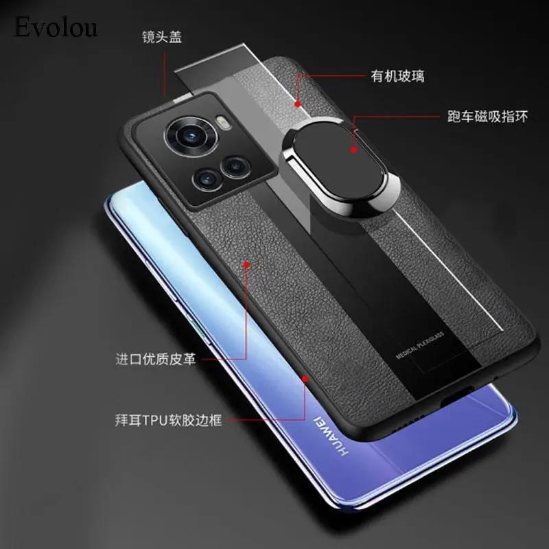 Plexiglass PU Leather Phone Case For Xiaomi 14T Pro Magnetic Metal Ring Stand Holder Shockproof Protect Cover For Xiaomi 13T Pro
