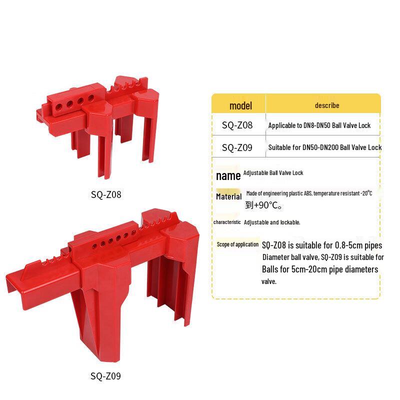 Industrial Safety Adjustable Ball Valve Lockout Device