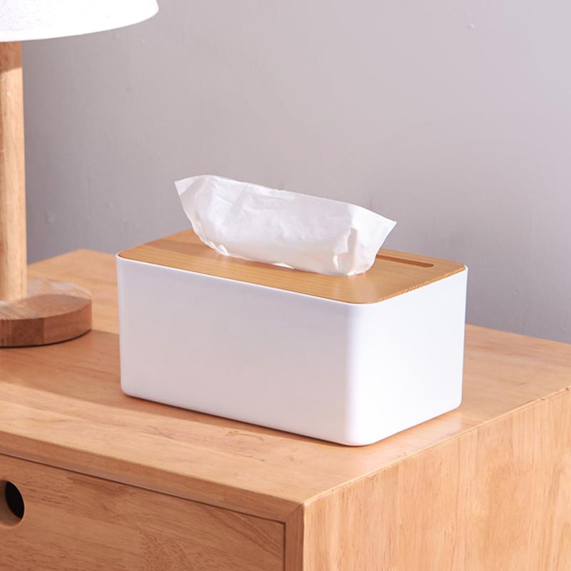Office Desk Storage Box Napkin Holder Table Organizer with Cubicle Plastic Tissue Box Farmhouse Design JKM Brand