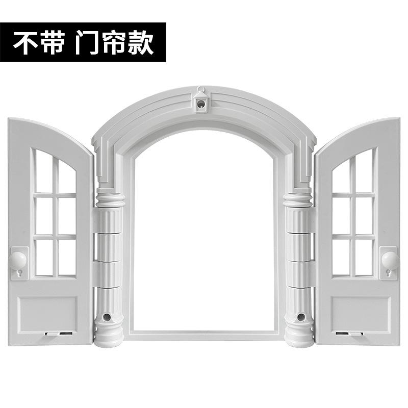 Portal French Cat Door - Stylish No-Flap Cat Door Interior Door for Average-Sized Cats Up to 20 lbs, Easy DIY Setup