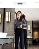2025 Winter Black Velvet Thickened High-Waist Slimming Loose Harem Jeans for Petite Women