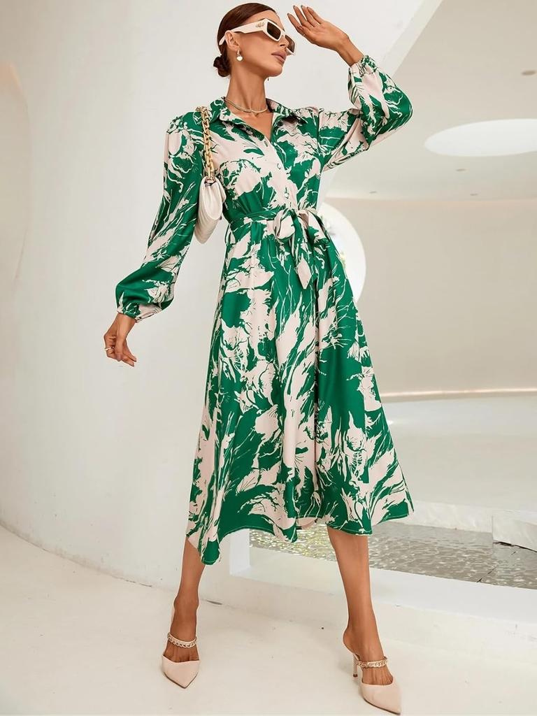 Party Top Tunic Rayon Fit and Flare Below The Knee One Piece Dresses for Women | Dress