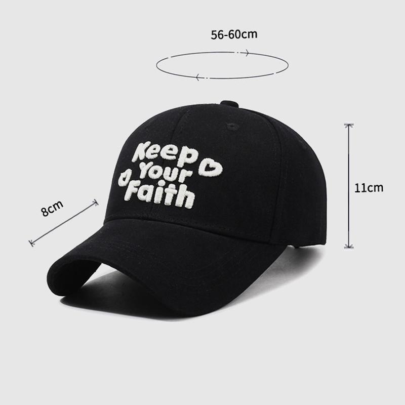 Bestickte Buchstaben Baseballkappe Herren Damen Jugend Studentenmütze Retro Sonnenhut