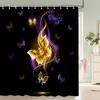 3D Schöne Schmetterlinge Gedruckte Duschvorhänge Badezimmer Vorhänge Wasserdicht Polyester Stoff Dekoration Duschvorhang 180X180cm