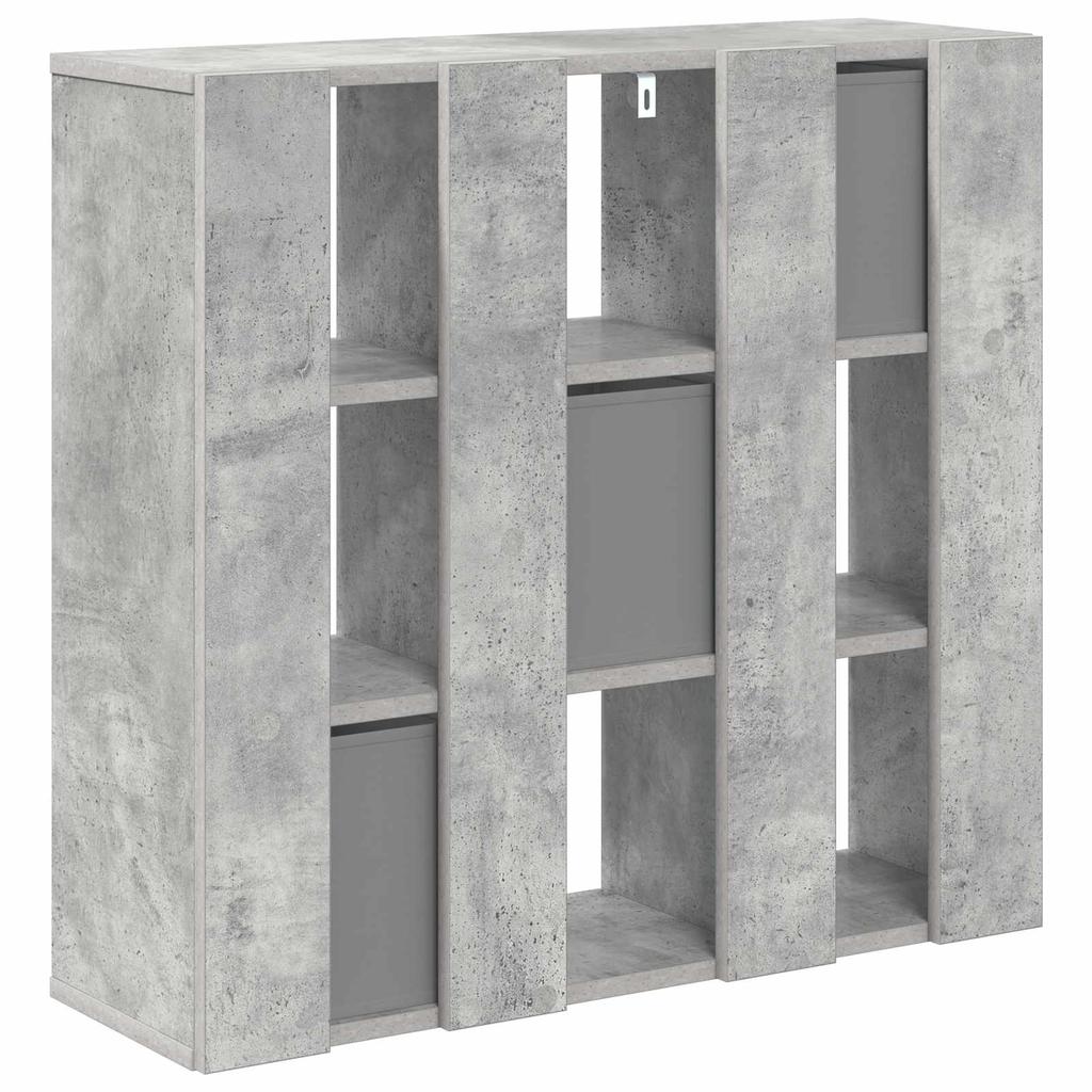 Concrete Grey Sideboard with Drawers 73.5 x 24 x 69.5 cm