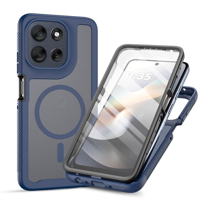 Custodia Esterna Antiurto per Moto G56/G55/G35 con Protezione Integrata per Schermo e Skin Magnetica Antiscivolo