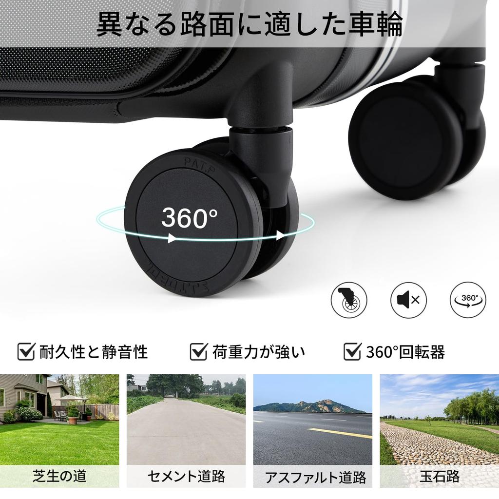 Hanke Suitcase, Single-Sided Front Opening, Large Capacity, Carry-On, TSA Lock, Travel/Business Trip (Black)