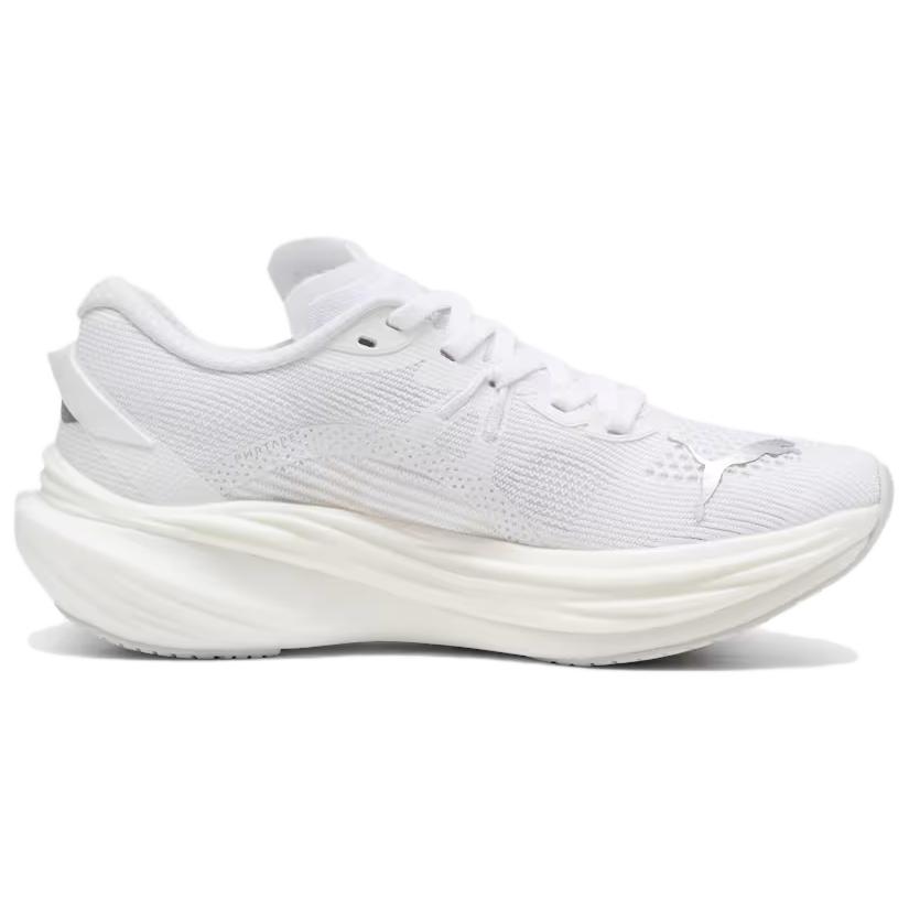 Puma Deviate Nitro 3 White Feather Grey Women Sneakers Silver 309708-10
