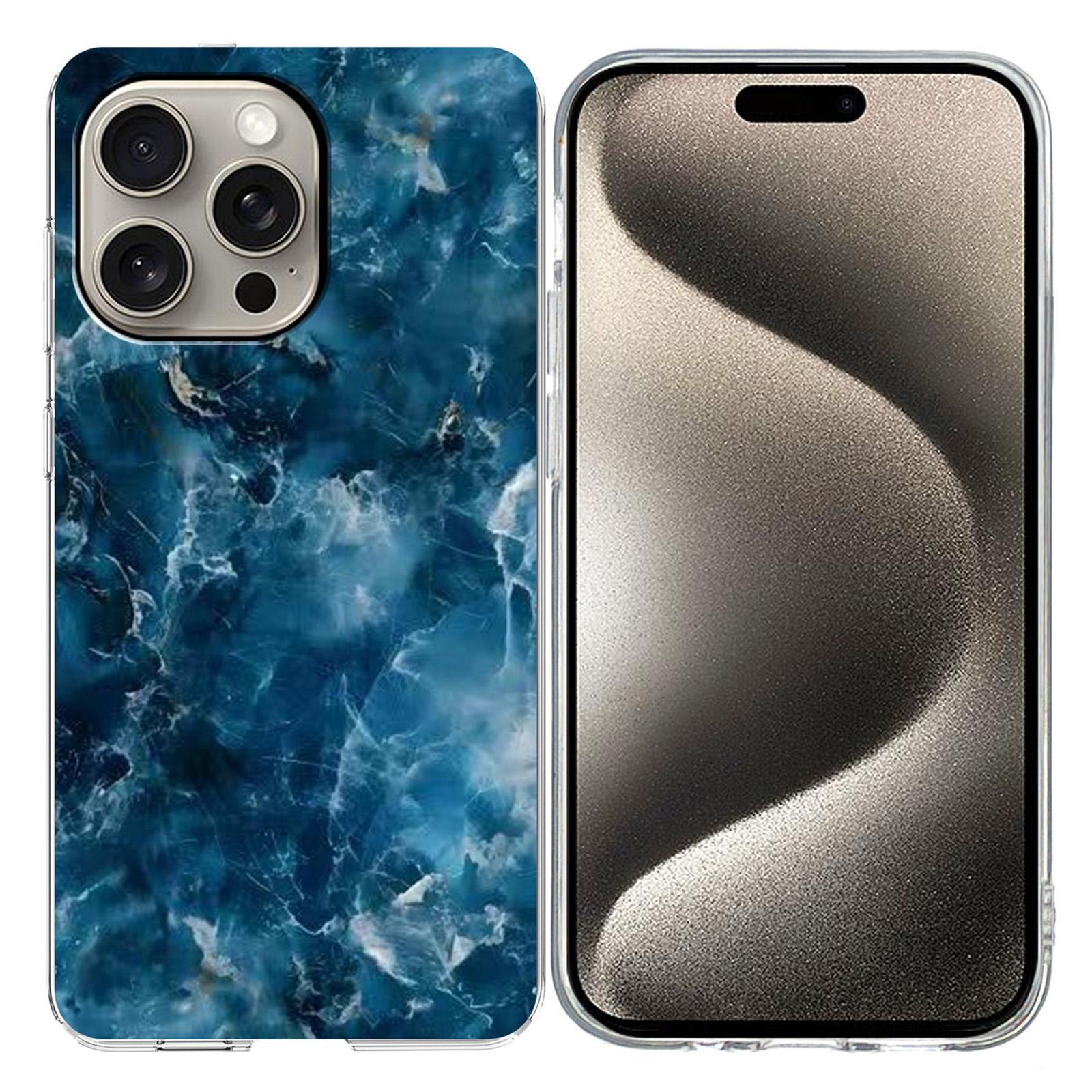 

For iPhone 15 Pro Case Marble Pattern Printing Soft TPU Phone Cover