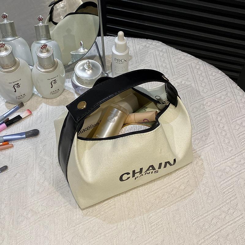 Cosmetic Bag Canvas Pillow Bag Handbag New Shoulder Bag Fashionable and Simple Small Bag