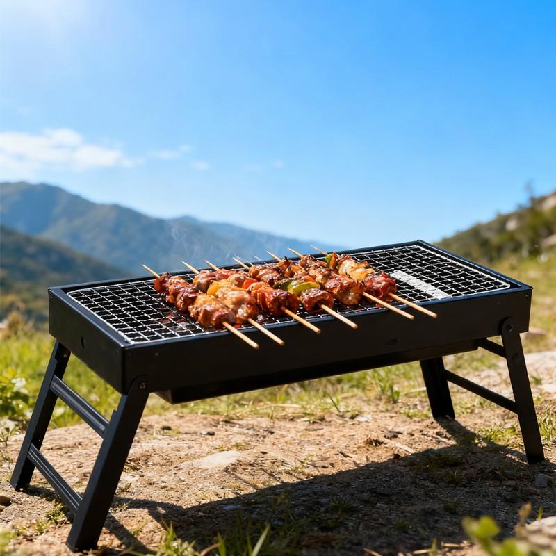Portable Folding Charcoal BBQ Grill Picnic Travel Camping Outdoor Barbecue Grill