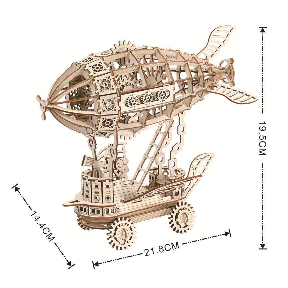 3D Wooden Puzzle: DIY Train, Carousel, Ferris Wheel, Pumpkin Carriage & Sailing Ship Models