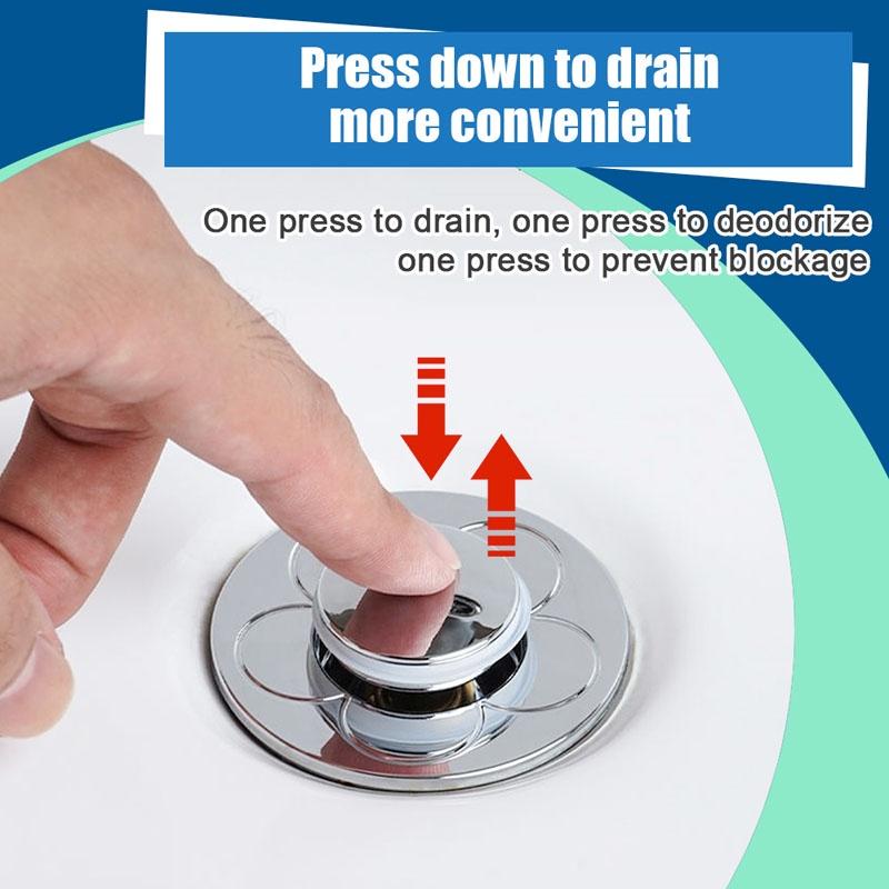 Drain Stopper Bounce Core Basin Drain Filter Valve Hair Catcher Shower Sink Strainer Stopper Bathroom Drain Cover