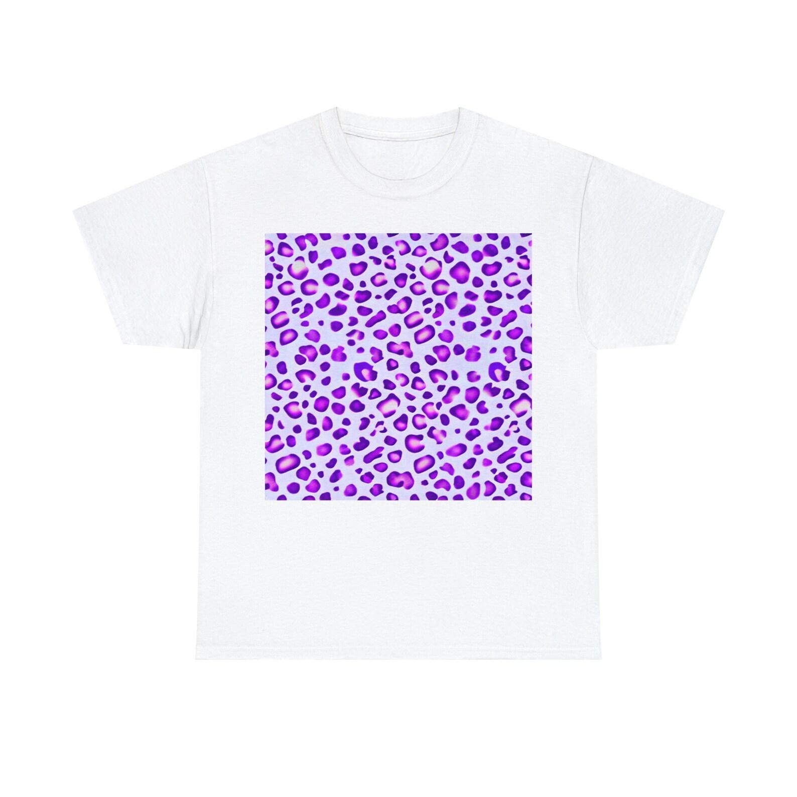Purple Cheetah Cotton Tee 160