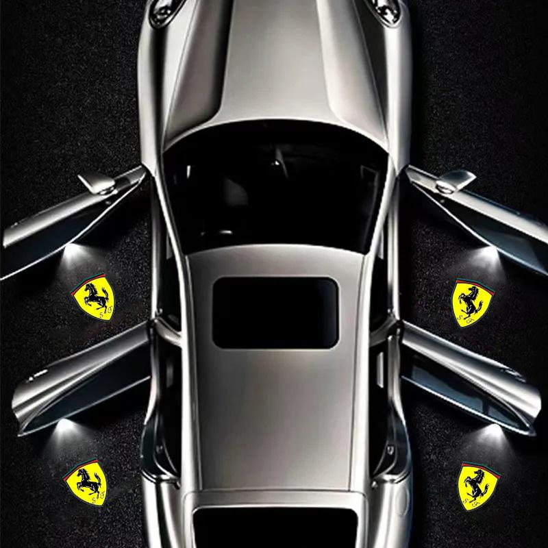2PCS LED Car Door Welcome Light HD Projector Lamp For Ferrari 308 GT4 328 GTB GTS F355 360 Modena F430 458ltalia 488 Accessories