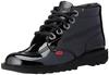 Kickers Kick Hi Black Patent Boots