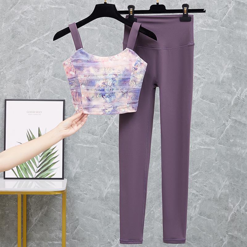 2025 Women's Sexy Sports Camisole Yoga Bra Set - Summer Fitness & Running Vest