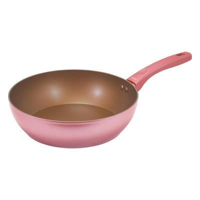 VISIONS Tava Derin Tava 28cm IH Uyumlu GOLDCoating Pembe CP-8798