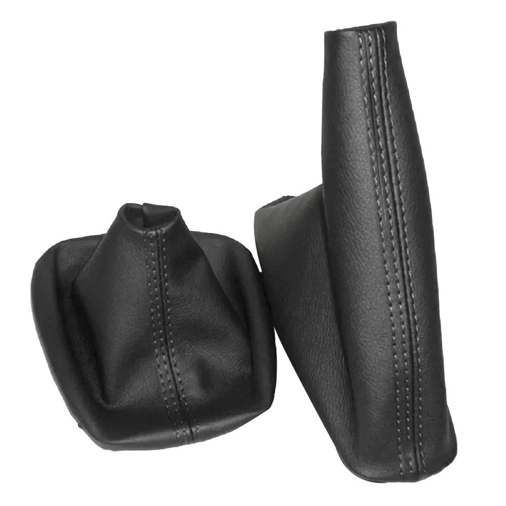 

Car Leather Gear Shift Collar Handbrake Gaiter Boot Cover for BMW 3 Series E30 E34 E36 E46 M3 Z3 Interior Accessories чёрный