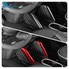 Real Hard Carbon Fiber Center Console Side Sticker for BMW Mini Cooper J01 EV E SE 2024 Electric Interior Panel