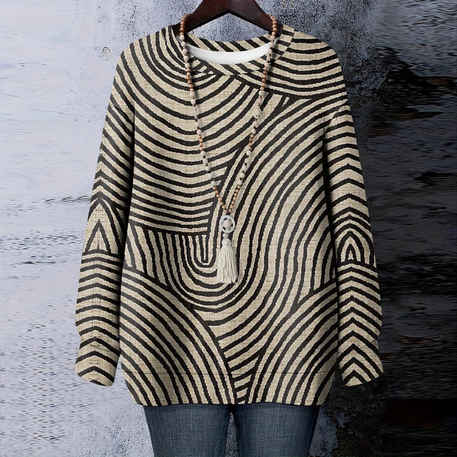 

Женская футболка с цветочным принтом, круглым вырезом и длинными рукавами, свитшот L хаки