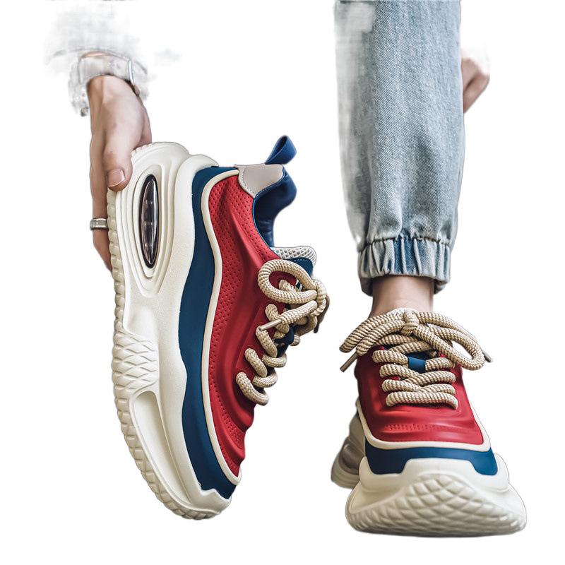 Spring and Autumn breathable dad shoes casual shoes thick-soled inner height-increasing sports tide shoes