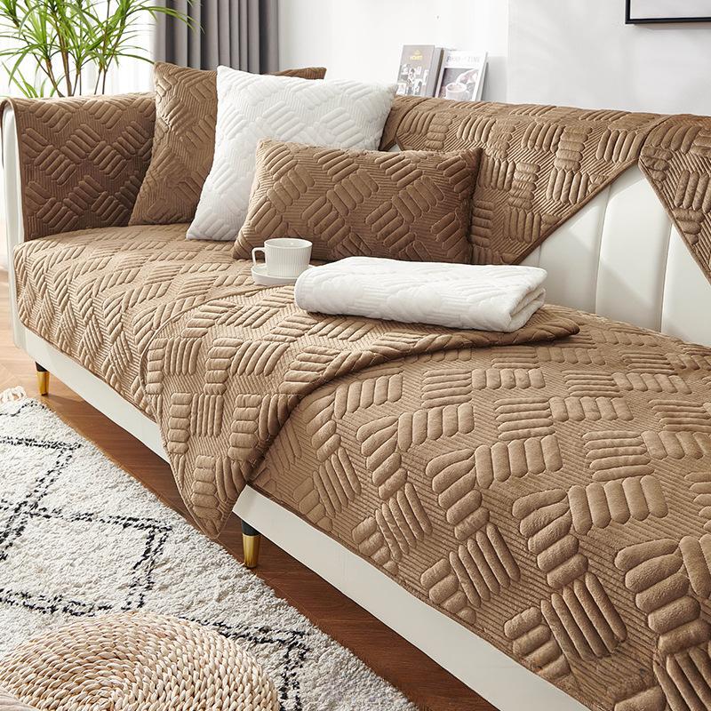 Winter-Sofakissen, modern, schlicht, Stoff, Sofakissen, Sofabezug, rutschfest, Sofabezug, Stoff