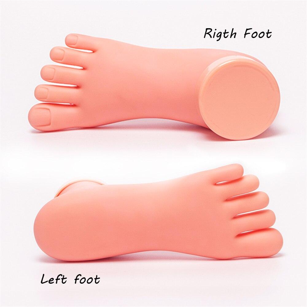Piede per Pratica Unghie Flessibile Mobile Silicone Protesico Mani Finte Morbide per Allenamento Nail Art Display Strumento Manicure