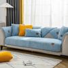 Wool Soft Color Solid Lamb Sofa Cover For Home Thicken Plush Soft Sofa Towel Antislip Couch Cover For Winter Sofa Cushion Cover