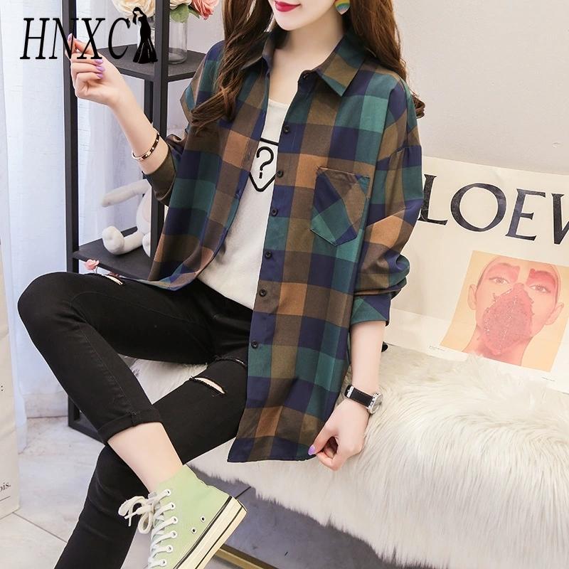HNXC Women's Fashion Casual Long Sleeve POLO Neck Blouses & Shirts