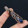 Sodalite Gemstone Handmade Pure Copper Wire Wrap Jewelry Pendant For Thanksgiving