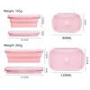 1200ML Silicone Foldable Lunch Box Collapsible Food Storage Container Bento BPA Free Microwavable Portable Picnic Rectangle Box