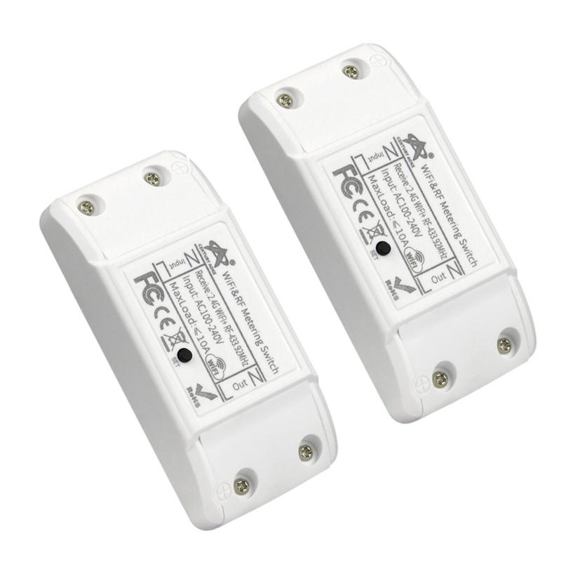 Intelligent Switches Double Mode 2.4G WiFi 433MHz RF Controller Energy Monitoring Voice Controlled for Home Automation