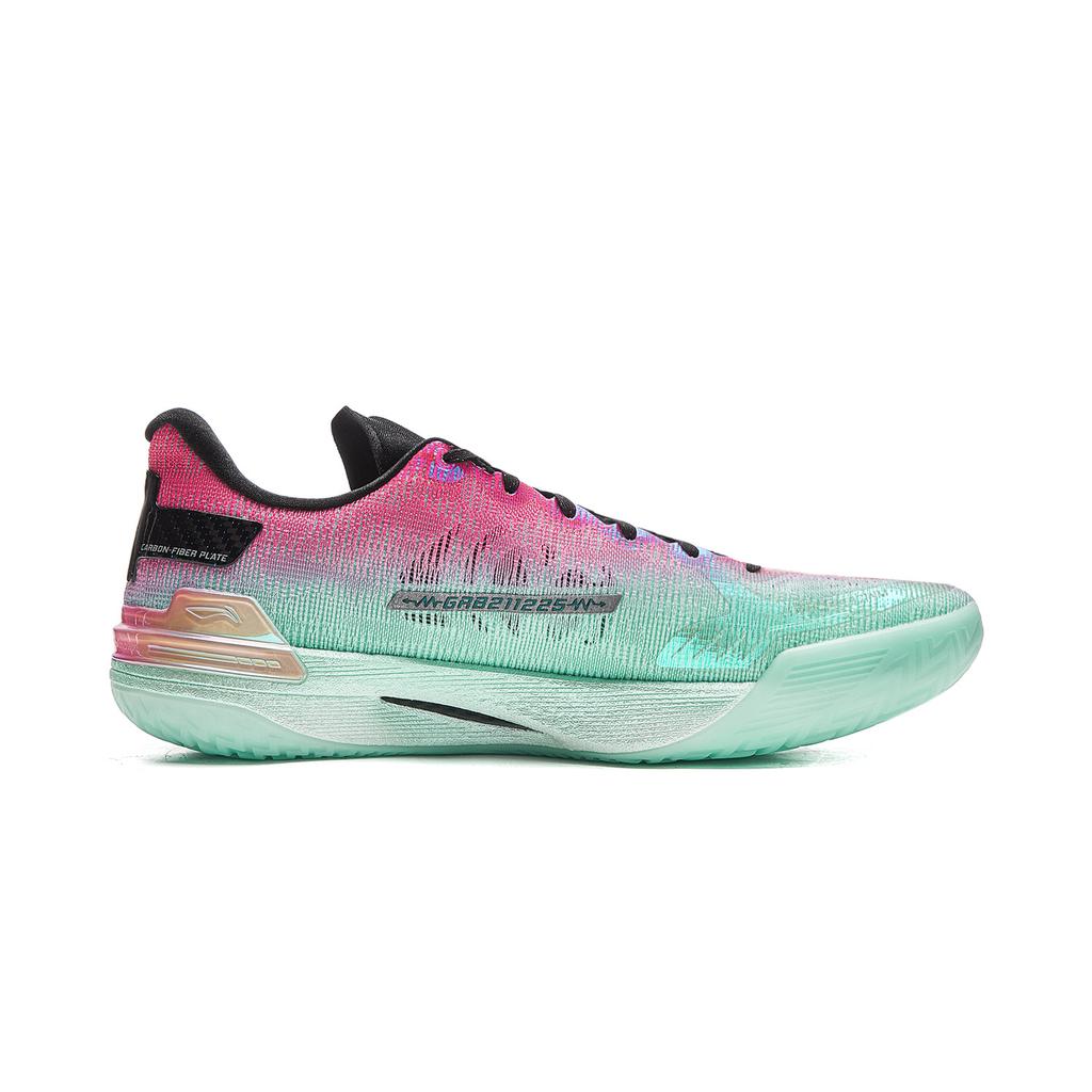 New LINING Gamma Basketball Shoes Men's Low top Pink/Green ABAV035-24