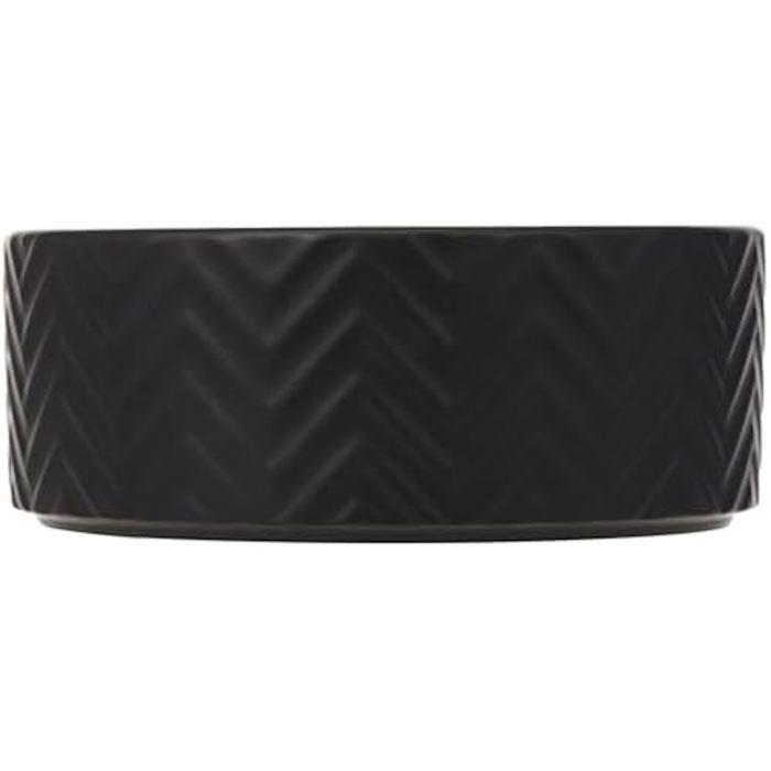 Mangeoire en céramique - TRIXIE - Modèle Noir - 1,6 L - Ø 20 cm - Intérieur