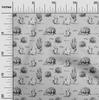 oneOone Georgette Viscose Gray Fabric Cactus Craft Projects Decor Fabric Printed By The Yard 42 Inch