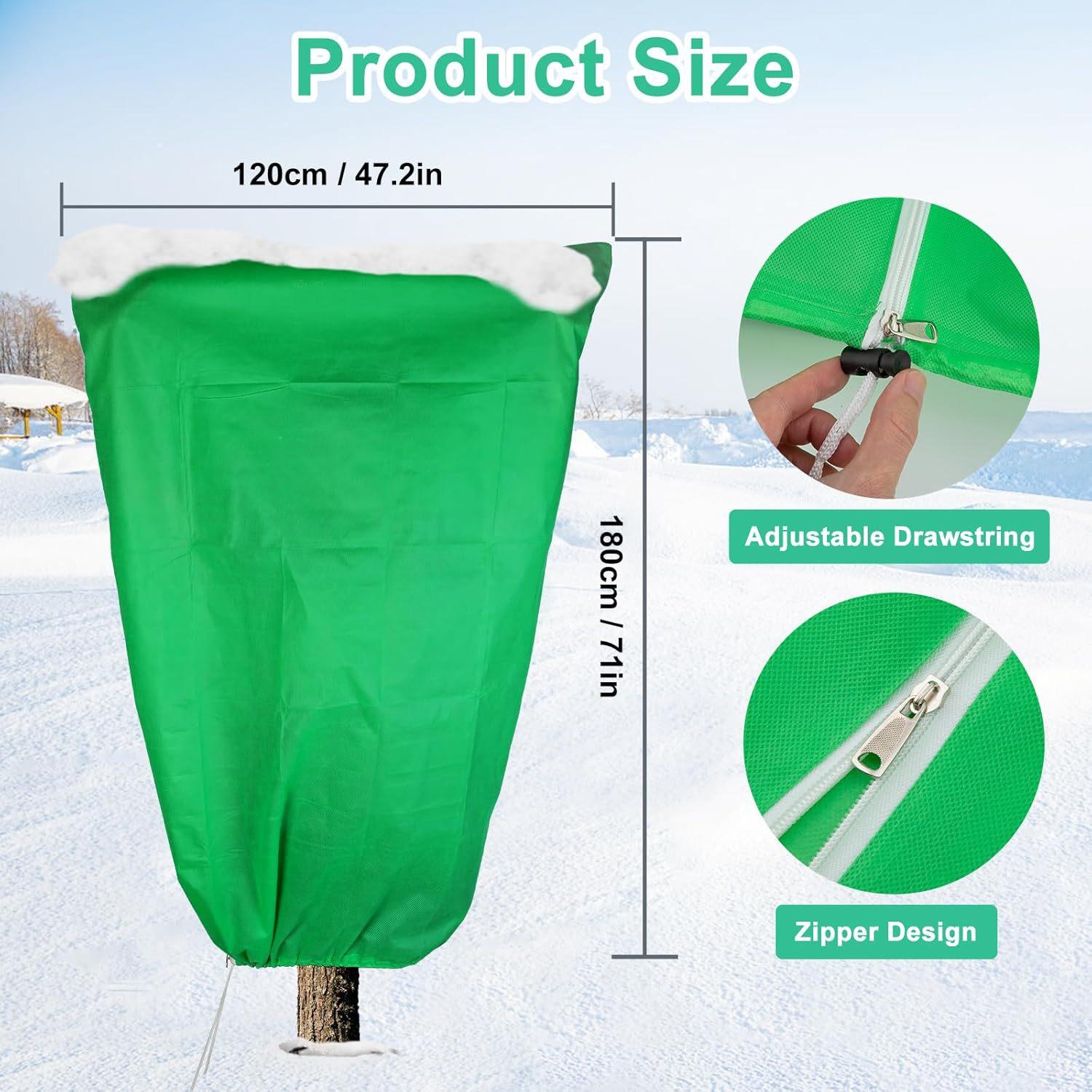 

Plant and tree frost protection cover (drawstring zipper 120*180 two-pack) One size зелёный