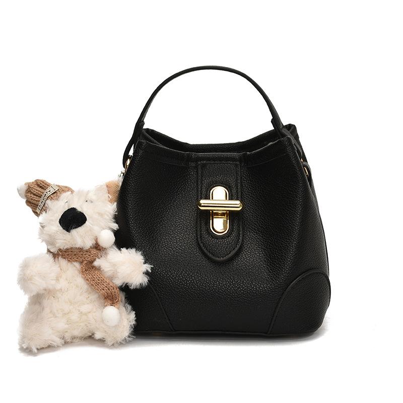 

Новая портативная сумка-ведро Женская универсальная сумка через плечо Модная сумка-мессенджер no pendant чёрный