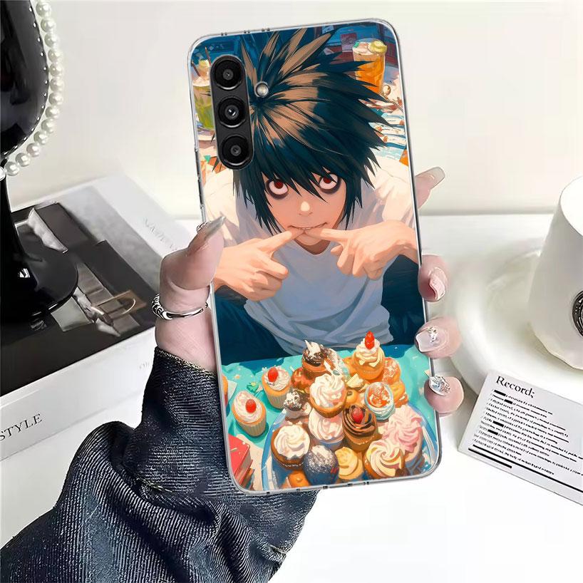 N-Note D-Death L Lawliet Phone Case For Samsung Galaxy A13 A14 A15 A16 A17 A53 A54 A55 A56 A57 A33 A34 A35 A36 A37 A23 A24 A25 A