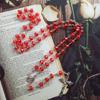 Religion Christian Rosary Necklaces Rose Flower Beaded Necklaces Religious Gift