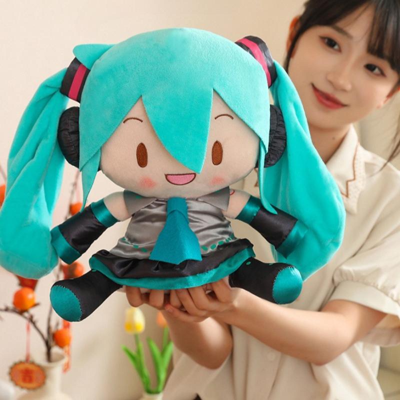Animation Two-dimensional Hatsune Miku Stuffed Plush Doll Pillow Cute Hatsune Cartoon Peripheral Plush Doll Playthings Christmas Presents