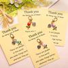 Thank You Tulip Keychain Pendant - Encouragement Card & Bag Charm