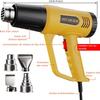 Heat Gun for Vinyl Wrap,Shrink Tubing,Paint,Epoxy Resin,Candle Making,Adjustable Temperature (Yellow, Two-Gear Button Temperature Control)