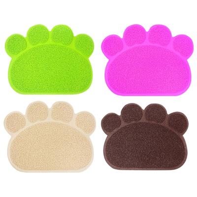 Cat Litter Mat Cat-Paw Shaped Waterproof Urine Proof Trapping Scatter Control Trapping Litter Mat Water Resistant