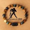 Pulsera de Ojo de Tigre y Piedra Pintada de las Doce Constelaciones