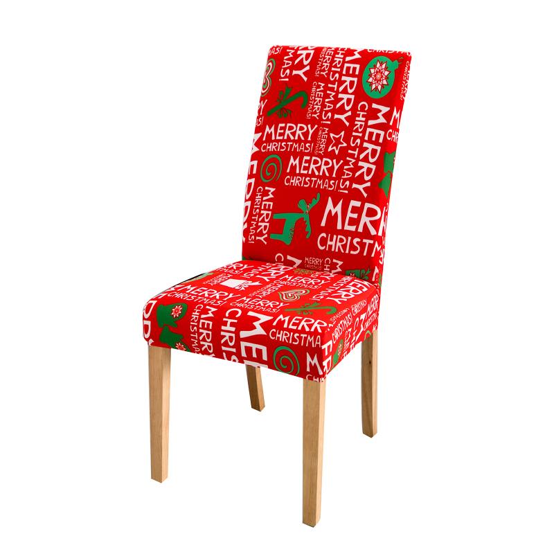 Christmas Chair Covers Stretch Washable Christmas Chair Protector Slipcovers For Kitchen Home Dining